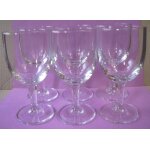 Lot de 6: verre a eau ou autre a pied - verre translucide - 20 cl / 0, 20 l