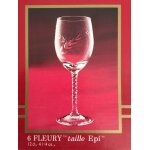 Lot de 6 verres a pied 12cl cristal darques