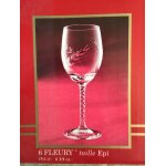 Lot de 6 verres a pied 19, 5cl cristal darques