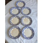 Lot 7 ancienne assiettes fa�ence de wedgwood mod�le louis xvi