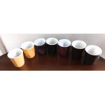 Lot de 7 tasses froissées revol : marron, jaune, vert violet, bordeau Lot de 7 tasses froissées revol : marron, jaune, vert violet, bordeau