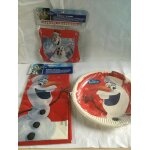 Lot 8 assiettes disney en carton, 1 nappe, 1 banderolle olaf noël reine des neiges Lot 8 assiettes disney en carton, 1 nappe, 1 banderolle olaf noël reine des neiges