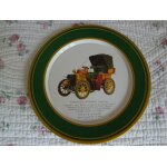 Lot de 8 assiettes en mtal reproduction de voitures anciennes shell