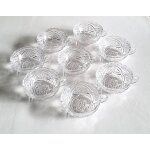 Lot de 8 coupelles en cristal transparent avec anse