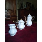 Lot de : cafeti�re sucrier pot a lait blanc