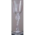 Lot de cinq verres a pied de 7cl en cristal d'arques - modle ancien verneuil - ni utiliss ni lavs ...