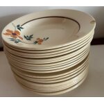 Lot dassiettes  terre de feu  comprenant 10 creuses et 10 plates