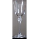 Lot de trois verres a pied de 19cl en cristal darques - modle ancien verneuil - ni utiliss ni lavs ...