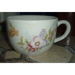 Lourde & grande tasse a anse , petit d�jeuner - 12cm de diam�tre, 08cm de hauteur , motif floral - jumbo ...