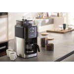 Machine a caf de 1, 2l avec broyeur intgr 1000w gris noir