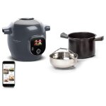 Moulinex cookeo + ce851hf0 - cocotte minute - 6 litres - java pepper gray