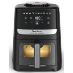 Moulinex ez5568f0 friteuse unique 5 l autonome 1670 w friteuse d'air chaud noir