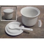 Moutardier porcelaine blanche