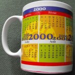 Mug faence calendrier 2000