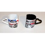 Mug new york qui s'assemble chope poigne en coeur
