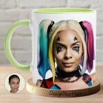 Mug personnalis� photo harley quinn - style dc comics, autres h�ros disponibles