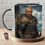 Mug personnalis� ragnar ¿ style vikings, h�ros au choix