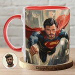Mug personnalis� superman ¿ votre photo en h�ros autres mod�les dispo