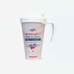 Mug en plastique avec couvercle et poigne - marque catimini