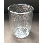 Mug / tasses a double paroi avec paillettes � 8, 5 cm h. 10, 5 cm