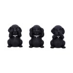 Nemesis now - les trois petits labrador de la sagesse figurine 8. 5cm