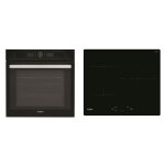 Pack indesit four pyrolyse encastrable 71l multifonction chaleur pulse + plaque de cuissson induction ...