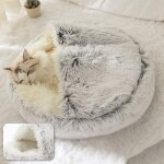Panier pour chat anti stress extra doux lit pour chat grotte niche chat apaisant panier de chien canap ...