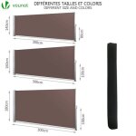 Paravent retractable avec housse de protection 1. 4x3m anthracite