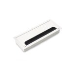Passe - cbles de table emuca quadrum, rectangulaire, 269x80mm,  encastrer, aluminium, peint en blanc ...