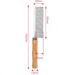 Peigne en acier inoxydable pour chat, brosse a poils de chien, manche en bois, eliminateur de poils d'animaux ...