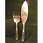 Pelle et forurchette a gateaux argent massif christrofle