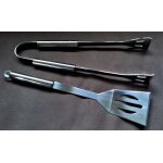 Pelle et pince en inox pour barbecue 33 cm pradel excellence