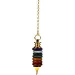 Pendule pierre 7 chakras artisanal