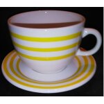 Petit d�jeuner - tasse + soucoupe - c�ramique   quadrifolio