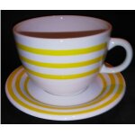 Petit d�jeuner - tasse + soucoupe - c�ramique   quadrifolio