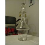 Petite carafe pour la liqueur ou digestif en verre décorée Petite carafe pour la liqueur ou digestif en verre décorée