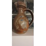 Pichet broc grs, poterie signe et estampille