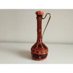 Pichet / carafe verre scoubidou et fils dor�s