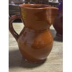 Pichet terre cuite verniss�e marron