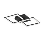Plafonnier led eglo rgbic 2 carrs noir