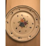Plat porcelaine 27 cm dcor fleuri