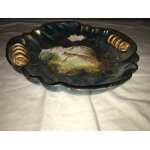 Plateau fruits d�coration dor�e - h. bequet - quaregnon - 32 cm - made in belgium