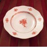 Porcelaine de hongrie hrend numrote bouquet chinois rouille