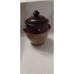 Pot a sucre en gres vintage ancien gres ferme