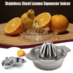Presse - agrumes en acier inoxydable avec jus de citrons d'oranges de r�cipient de bol @accueil encyclop�die ...
