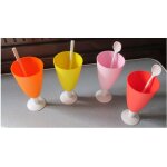 Quatre coupes a pied 330ml + 4 grandes cuillres modle allegra de tupperware parfait glasses - pieds ...