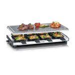 Severin rg 2374 - raclette / pierre  griller - 1. 7 kwatt - inox / noir