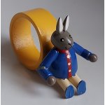 Rond de serviette enfant - en bois - décor lapin Rond de serviette enfant - en bois - décor lapin