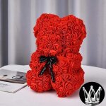 Rose ours ternel fleur ours en peluche fleurs artificielles saint valentin anniversaire de mariage anniversai ...