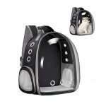 Sac a dos de transport pour chat transparent / noir hobbytech